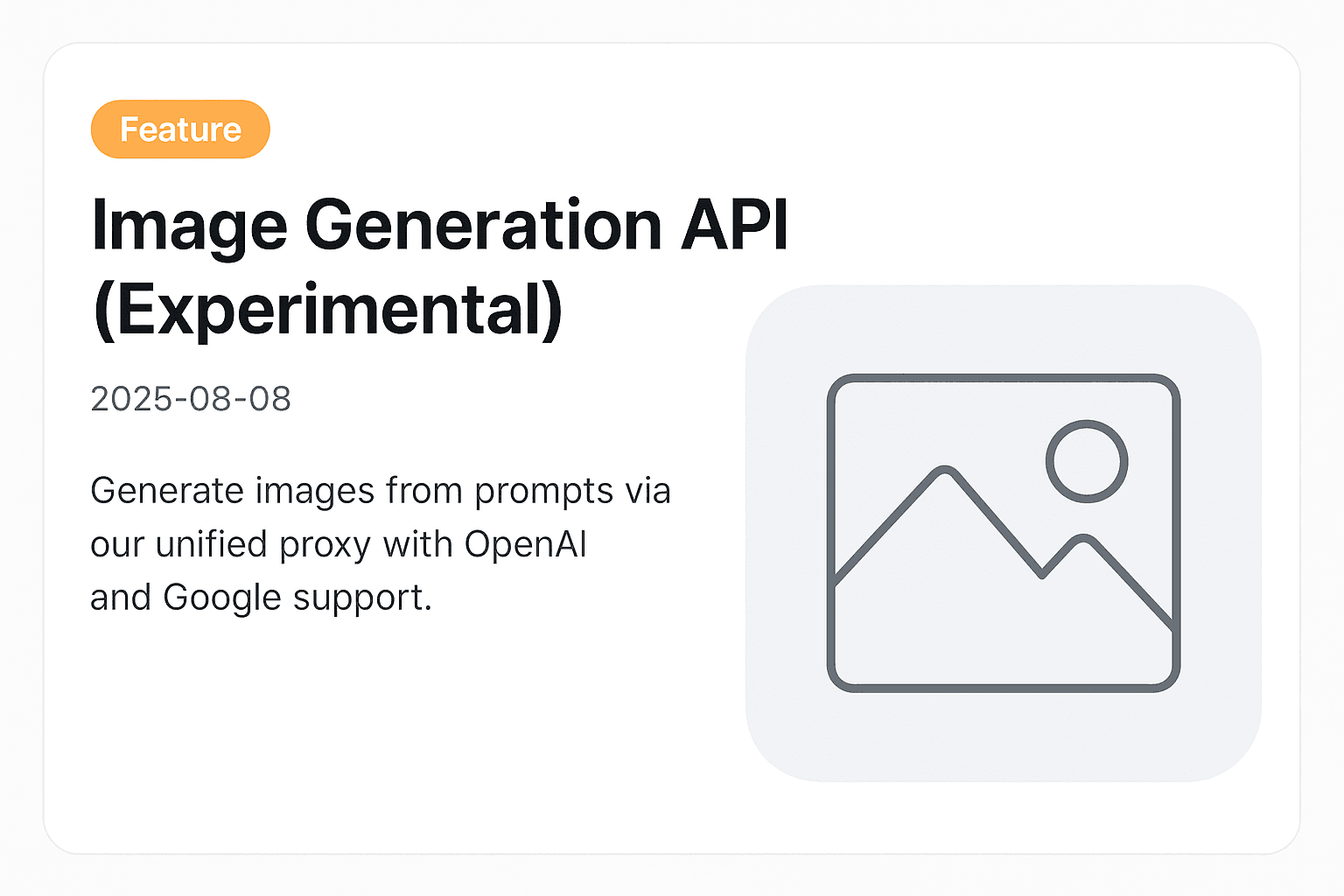 Image Generation API (Experimental)